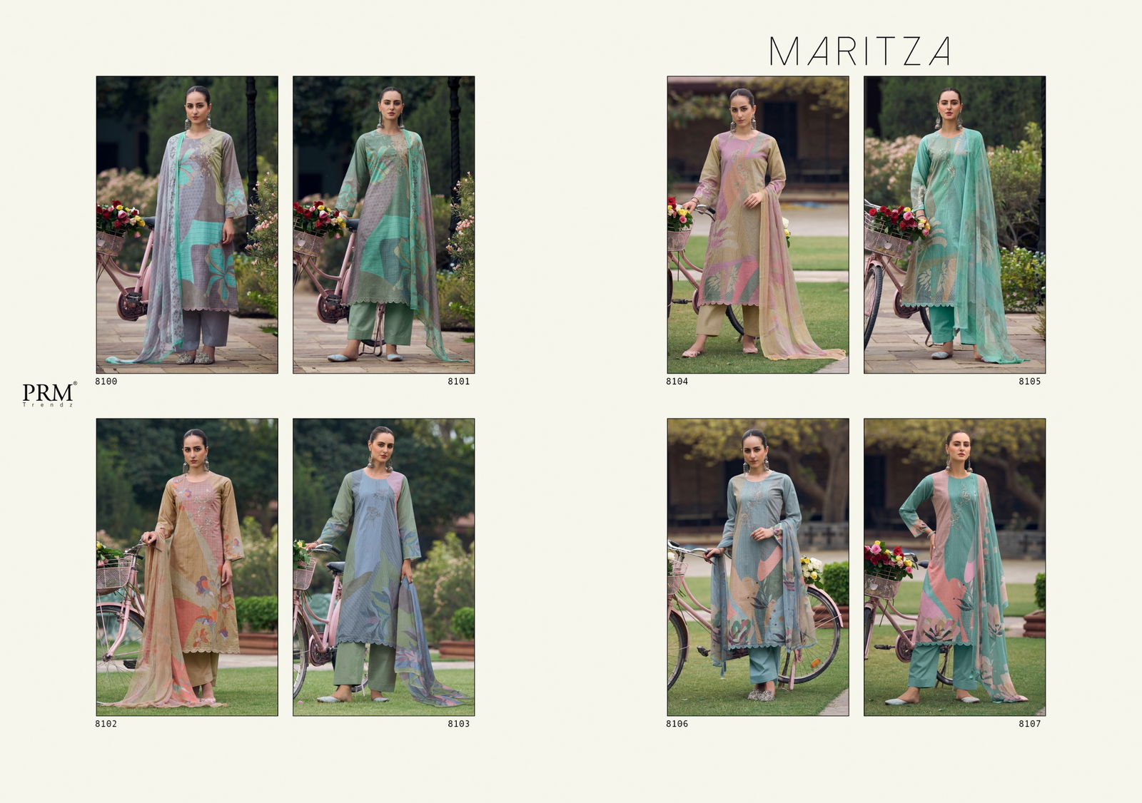 Maritza By Prm Fancy Work Printed Lawn Cotton Dress Material Wholesale Market In Surat